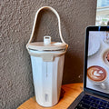 Kawaii Sainless Steel Tumbler for Coffee Car Mug Freeze Thermos Vacuum Flask Water Bottle with Straw Keep Cold Hot Cup 600Ml