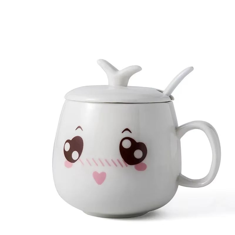Modern Simplicity Creative Ceramic Mugs Cute Cartoon Face Expression Water Container Lover Coffee Mugs Travel Cute Cup Gift