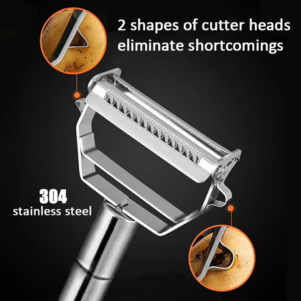 4In1 Peeler Multifunction Grater Julienne Peeler Vegetable Fruit Peeler Stainless Steel Shredder Kitchen Tool