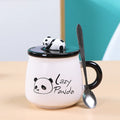 Panda Mug Cute Ceramic Coffee Mug with 3D Panda Lid and Spoon, Cute Cups Novelty Coffee Tea Milk Mug for Women Girls Boys