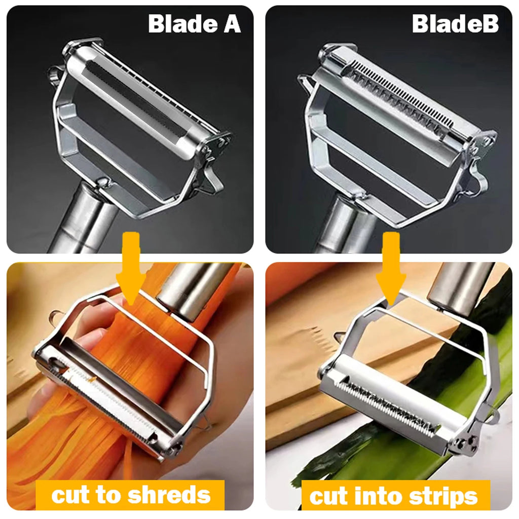 4In1 Peeler Multifunction Grater Julienne Peeler Vegetable Fruit Peeler Stainless Steel Shredder Kitchen Tool