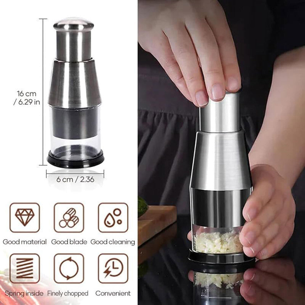 Pressed Garlic Onion Chopper 304 Stainless Steel Hand Food Chopper Kitchen Tools