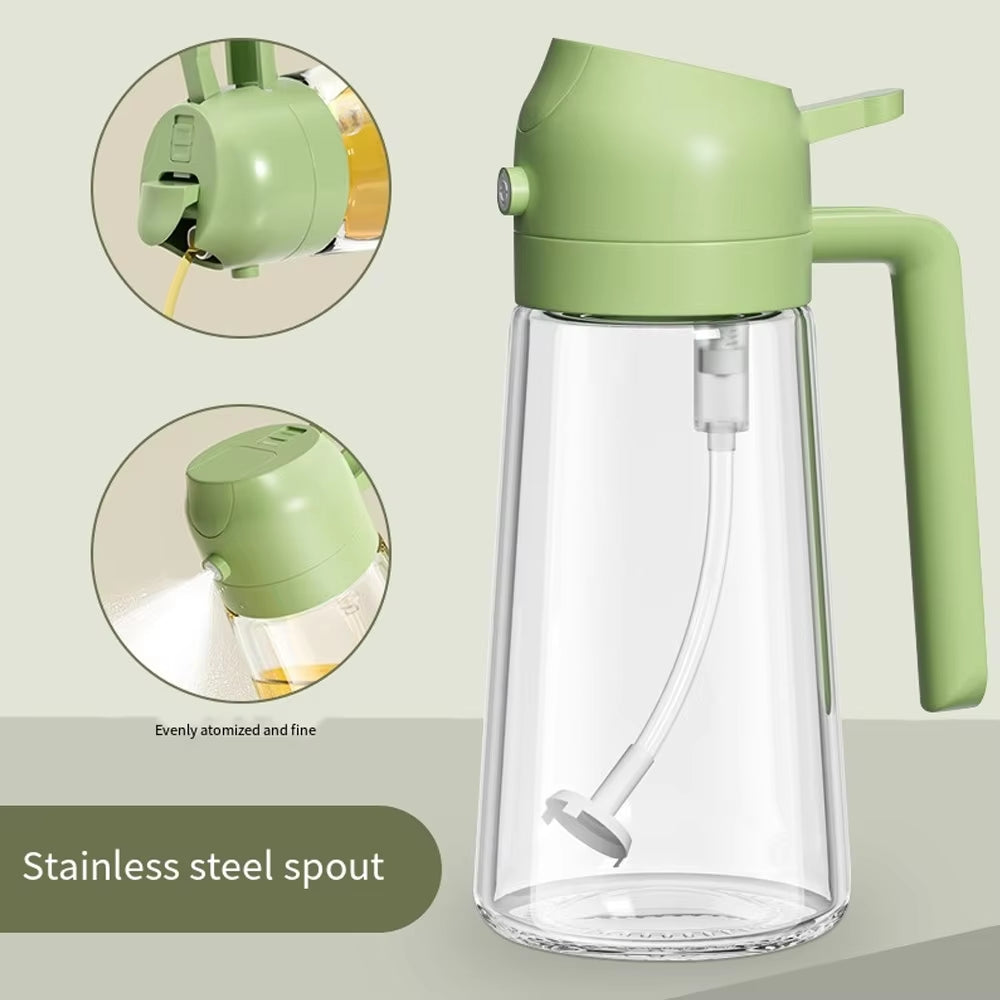 Press Type Glass Oil Spray Oil Bottle Spray Oil Dispenser Oil Jar BBQ Kitchen Baking Roasting Picnic Kitchen Toolglass Oil Spray