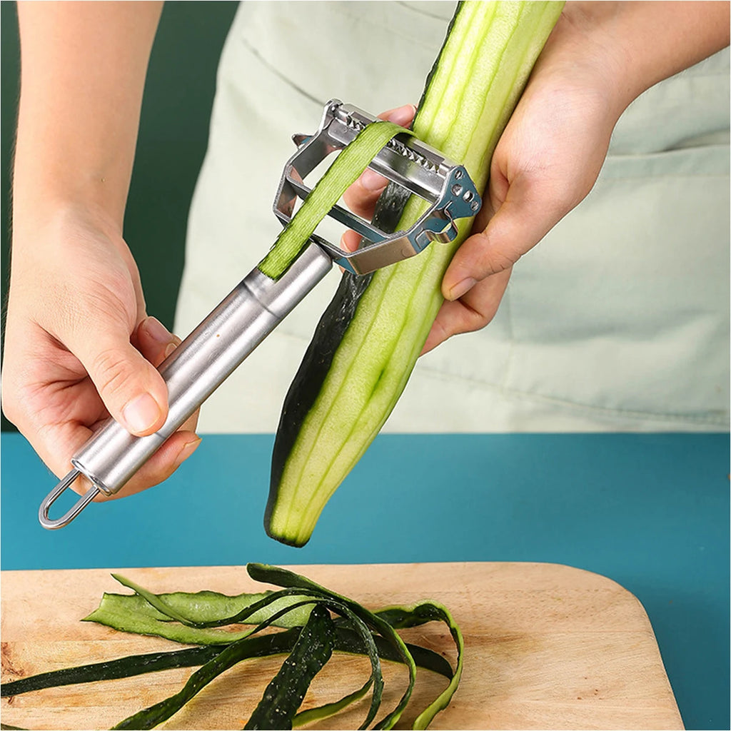 4In1 Peeler Multifunction Grater Julienne Peeler Vegetable Fruit Peeler Stainless Steel Shredder Kitchen Tool