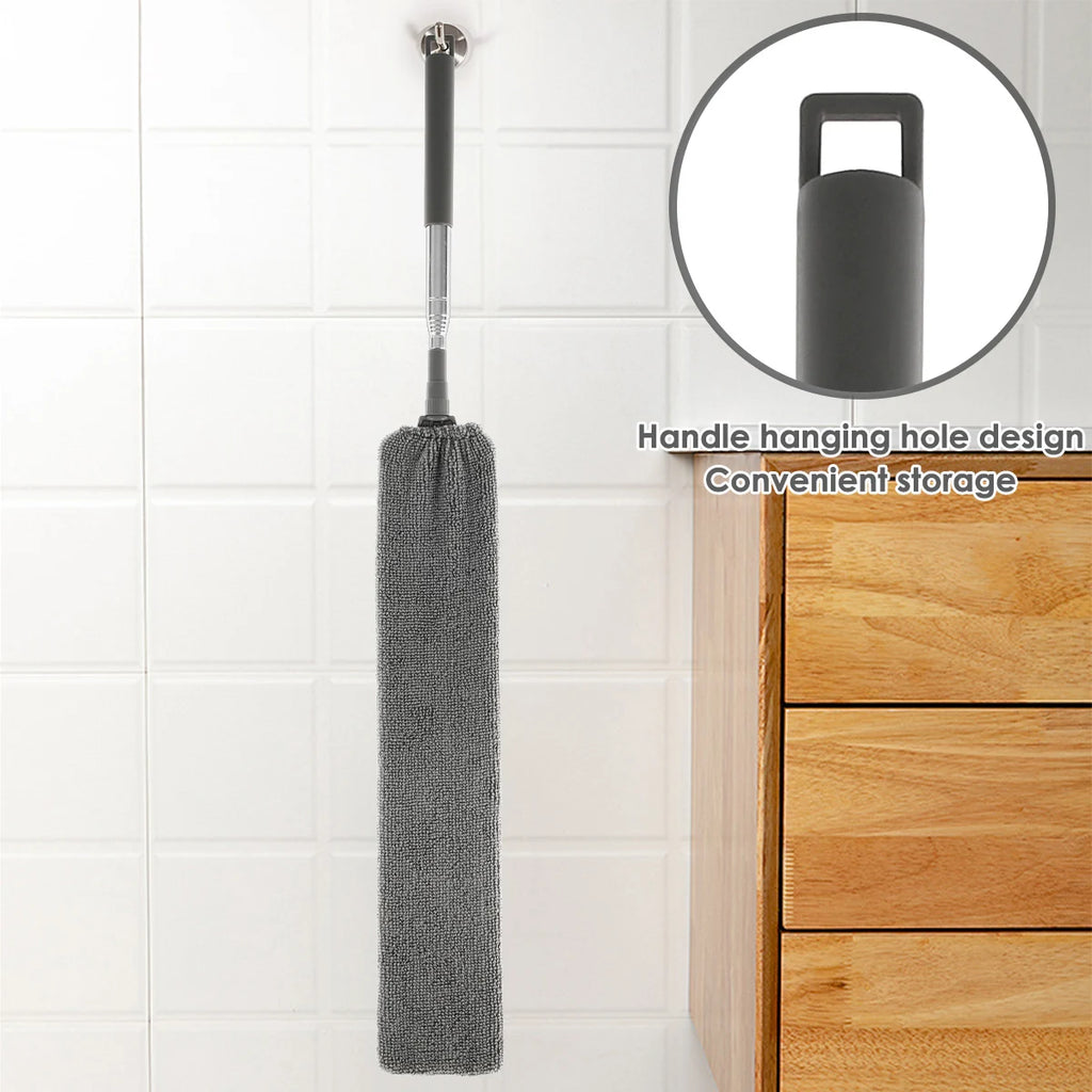 Gap Dust Cleaner Retractable Microfiber Flexible Long Flat Gap Duster Brushes with Extendable Pole Household Cleaning Tools