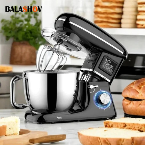 220V Powerful Stand Mixer Electric Blender Household Automatic Timing Hair Noodles Flour-Mixing Machine Commercial Stand Mixer