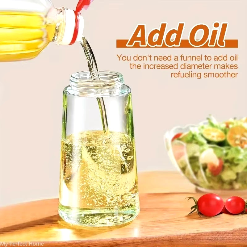 Press Type Glass Oil Spray Oil Bottle Spray Oil Dispenser Oil Jar BBQ Kitchen Baking Roasting Picnic Kitchen Toolglass Oil Spray