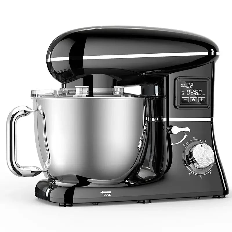 220V Powerful Stand Mixer Electric Blender Household Automatic Timing Hair Noodles Flour-Mixing Machine Commercial Stand Mixer