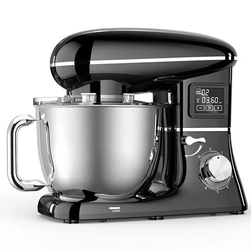 220V Powerful Stand Mixer Electric Blender Household Automatic Timing Hair Noodles Flour-Mixing Machine Commercial Stand Mixer